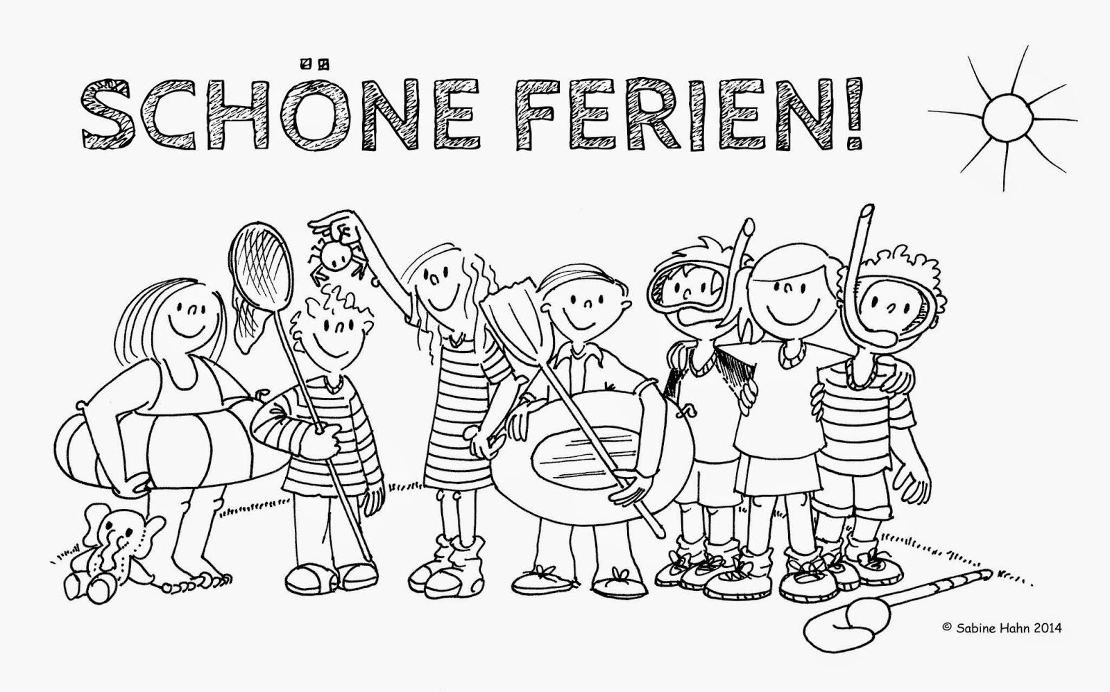 Ausmalbild Ferien - kinderbilder.download | kinderbilder.download