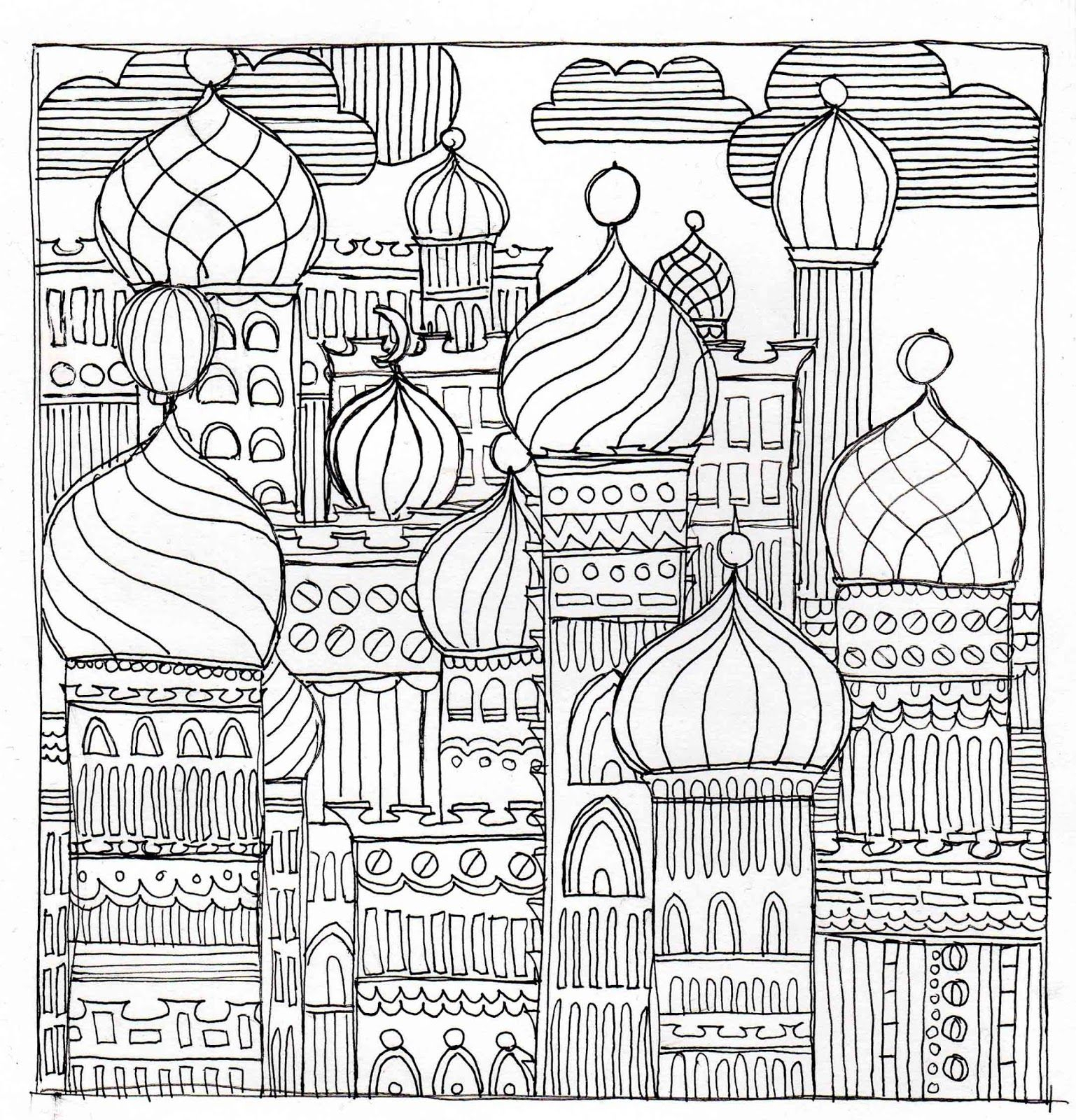 Hundertwasser Coloring Pages