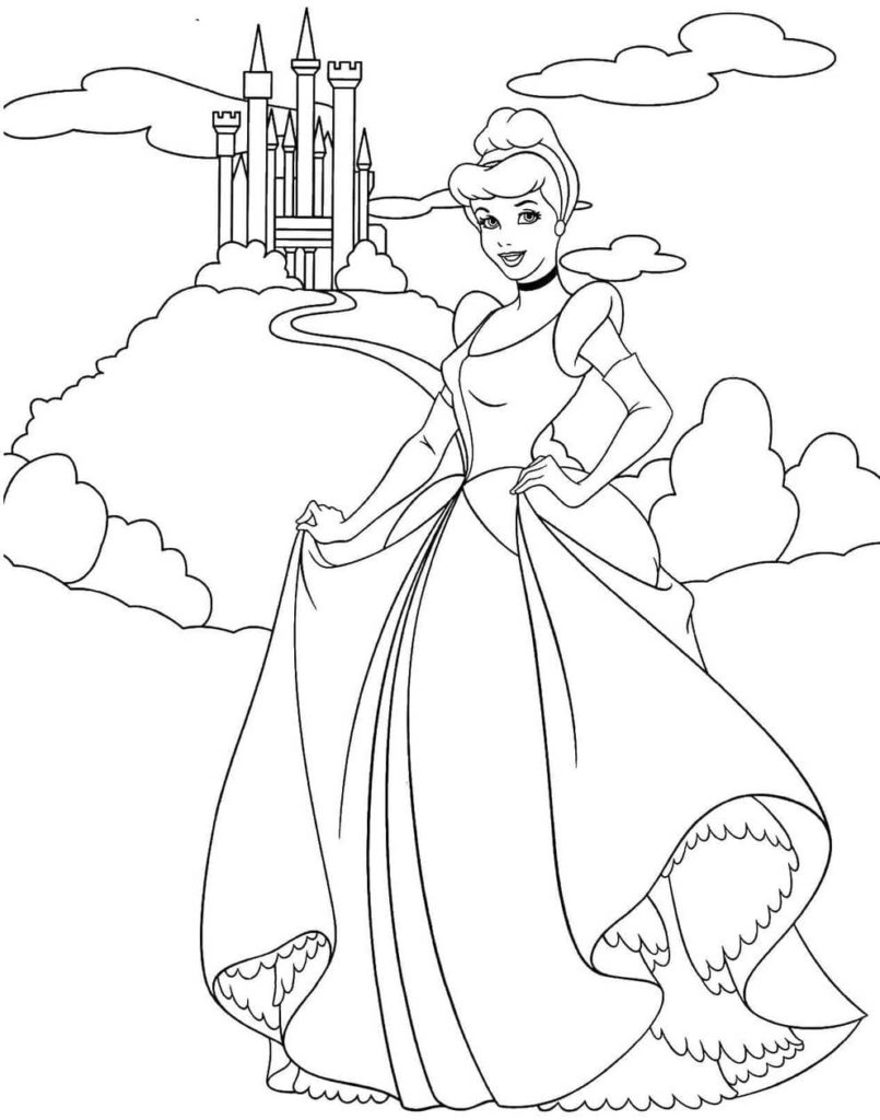 Cinderella coloring pages. Print for kids | WONDER DAY — Coloring pages