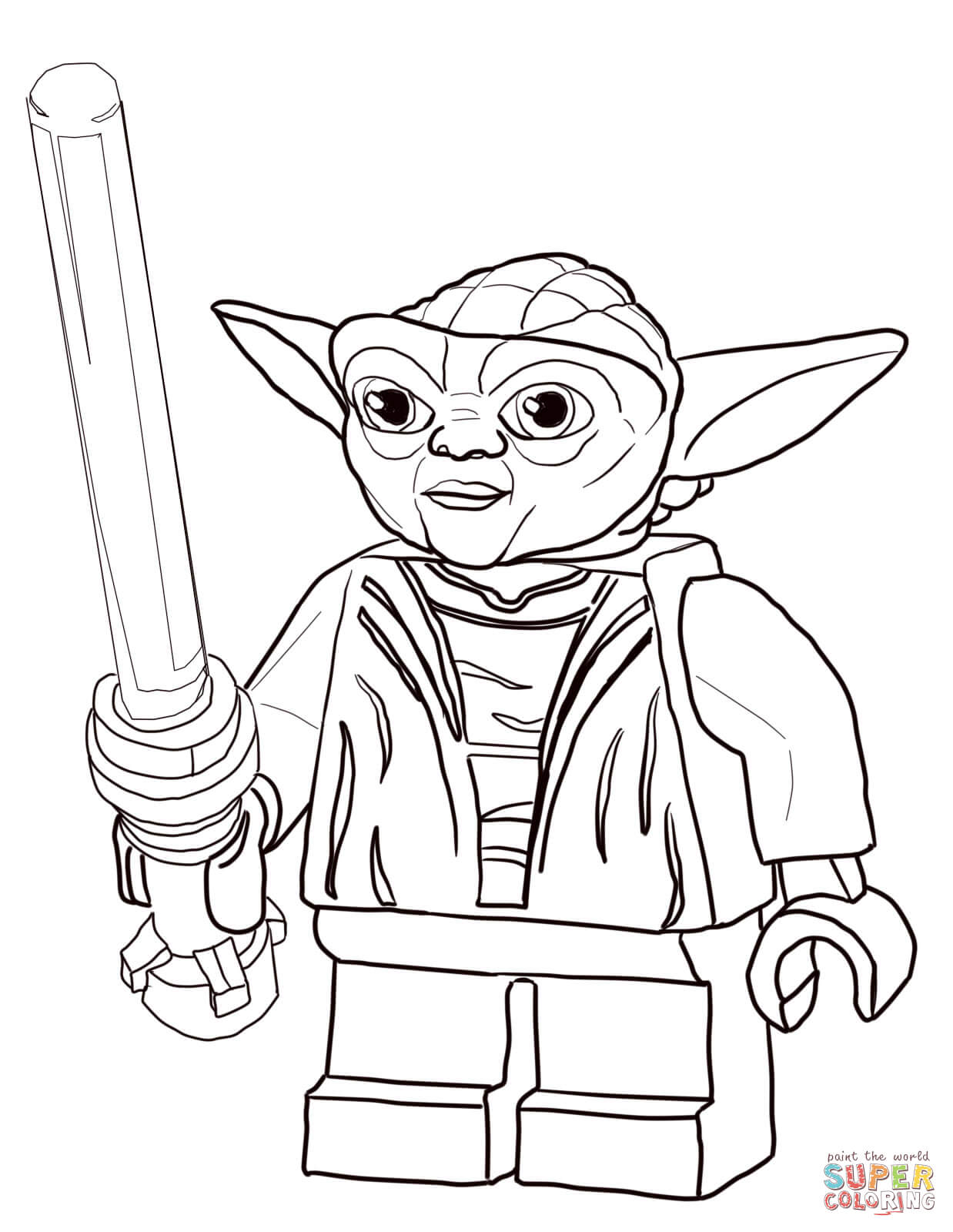 Lego Star Wars Master Yoda coloring page | Free Printable Coloring Pages