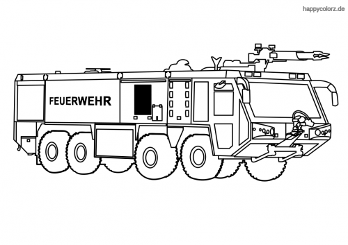 Malvorlagen Feuerwehrauto