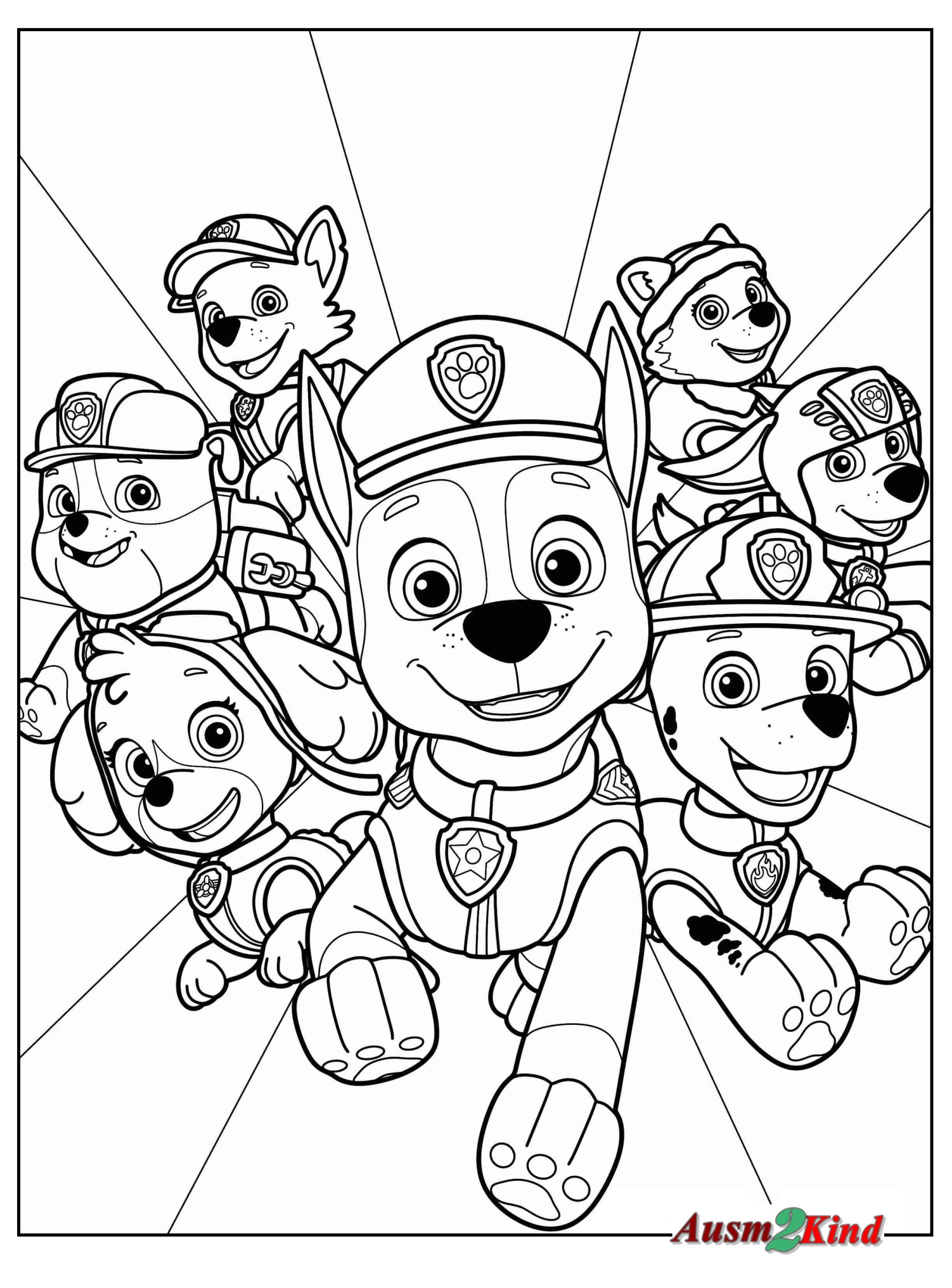 Ausmalbilder PAW Patrol. 24 Malvorlage Alle Hunde (Aktualisiert)